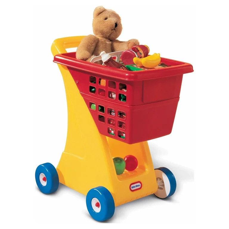 Little Tikes Toy Shopping Cart with Folding Seat, Multicolor, For Pretend Play Shopping Grocery P... | Walmart (US)