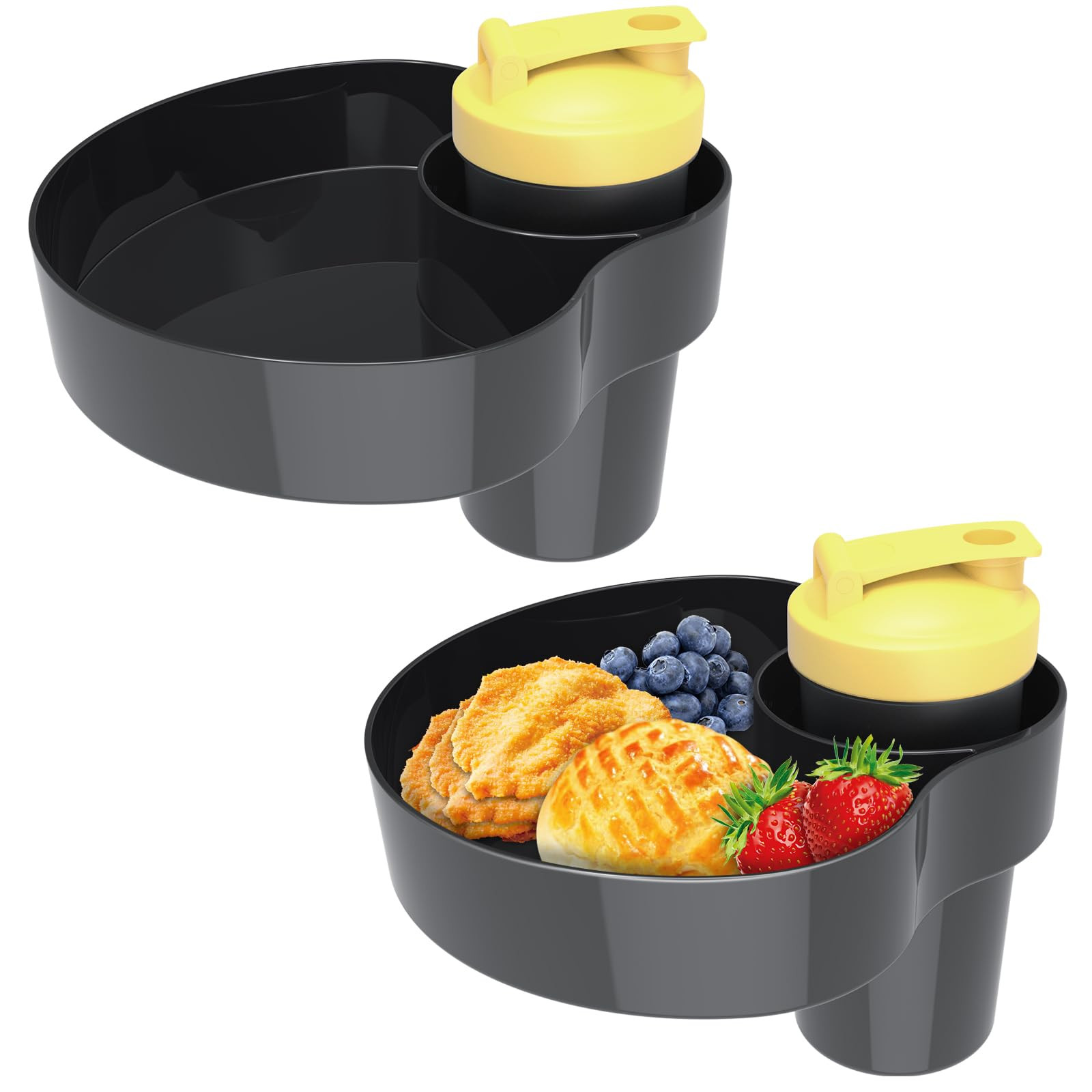 2 Packs Travel Tray for Kids Car Seat with Cup Holder, Kids Car Seat Snack Tray, Toddlers Road Tr... | Amazon (US)