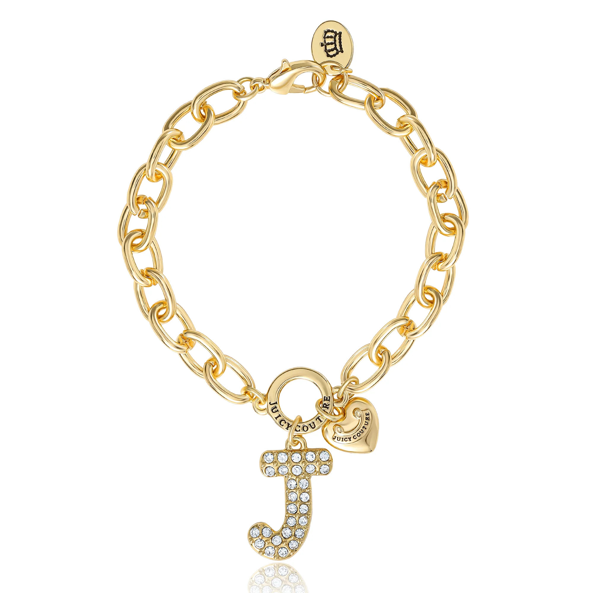 Pavé Initial Charm Bracelet, Letter J | Juicy Couture
