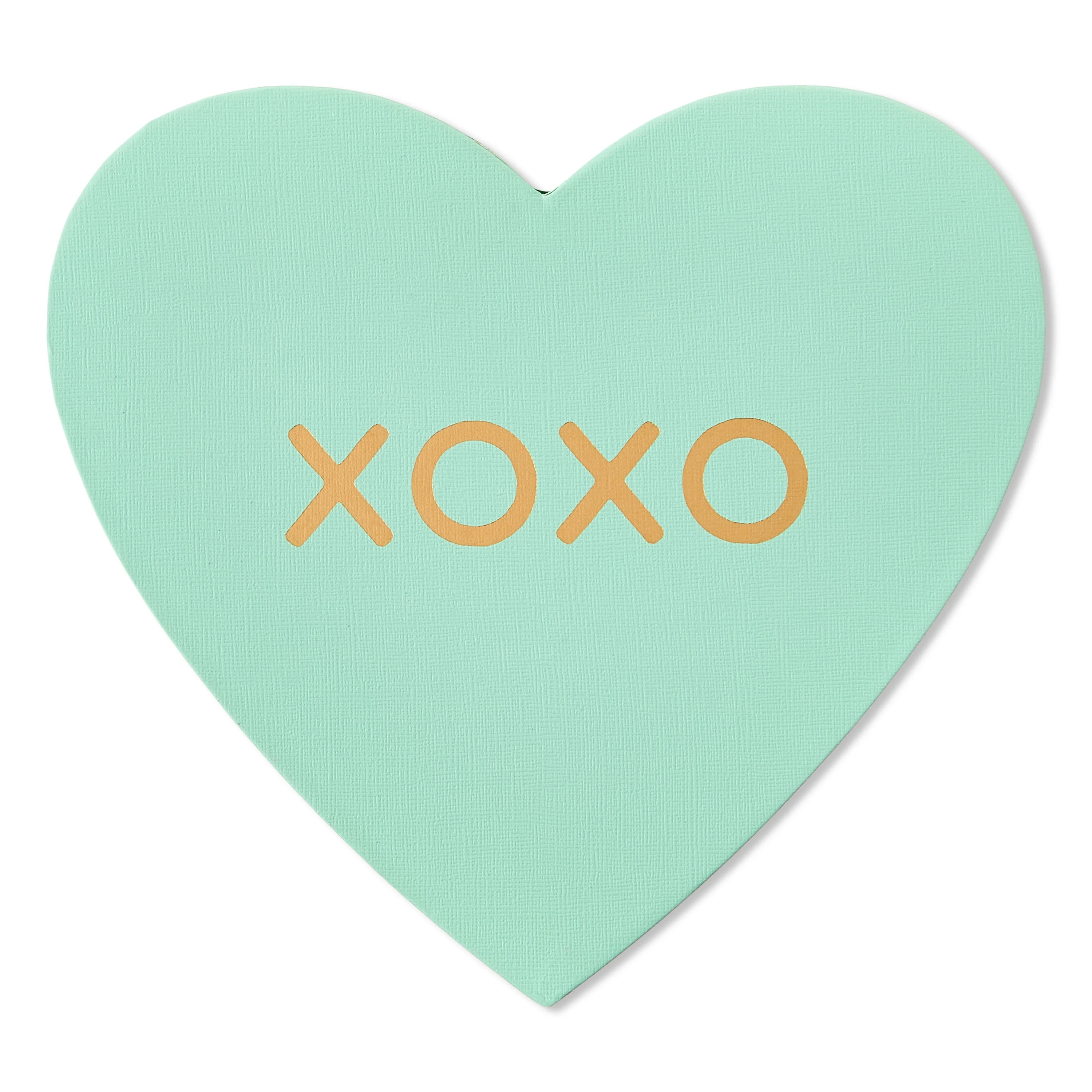 Heart-Shaped XOXO Gift Box, Green, 6" x 6" x 2", Valentine's Day by Way To Celebrate | Walmart (US)
