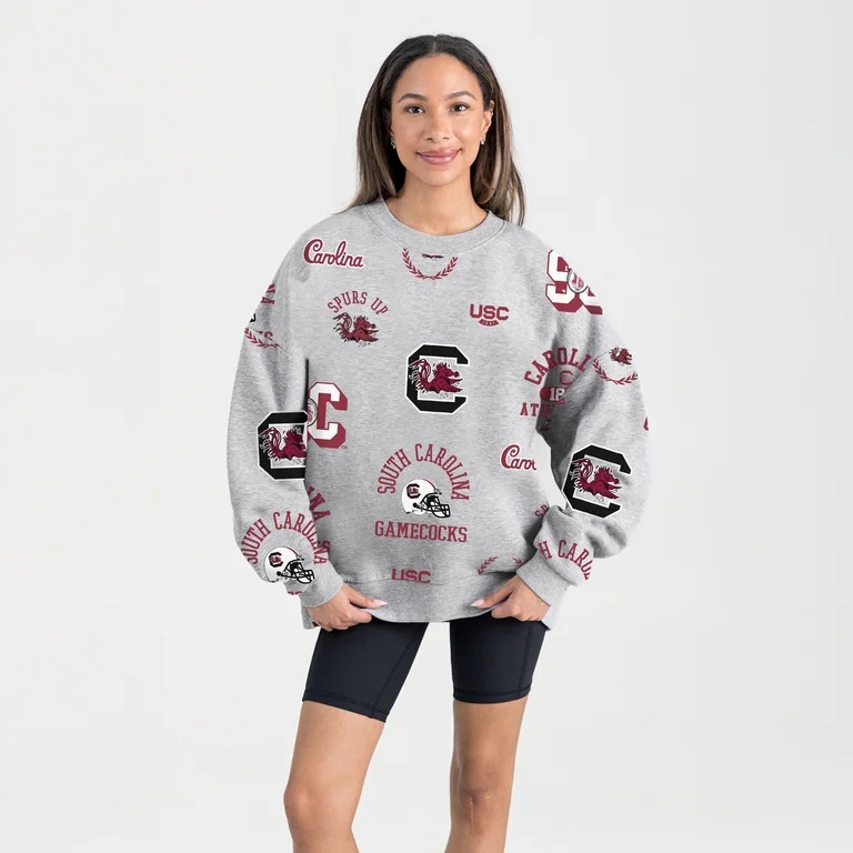 Women's Gameday Couture Gray South Carolina Gamecocks Always on Repeat Fleece Sweatshirt | Walmart (US)
