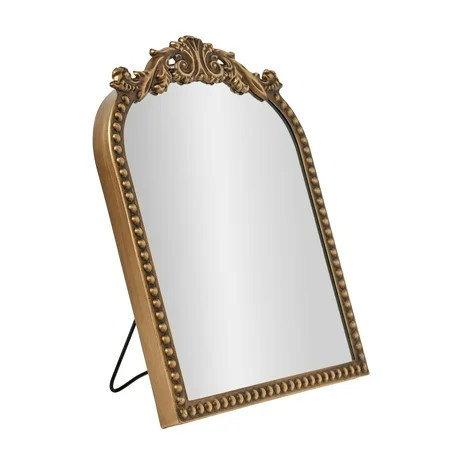 9.75" x 12" Gold Filigree Arch Tabletop Mirror with Adjustable Stand | Walmart (US)