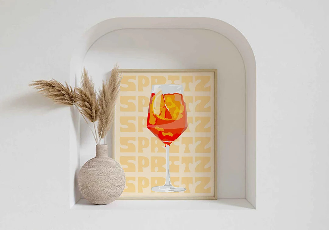 Spritz Wall Art digital Download Cocktail Poster, Cocktail Art, Trendy Wall Art, Trendy Wall Prin... | Etsy (US)