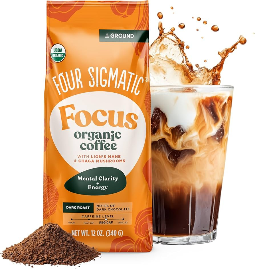 Four Sigmatic Mushroom Ground Coffee, Lion's Mane, 12 Ounce | Amazon (US)