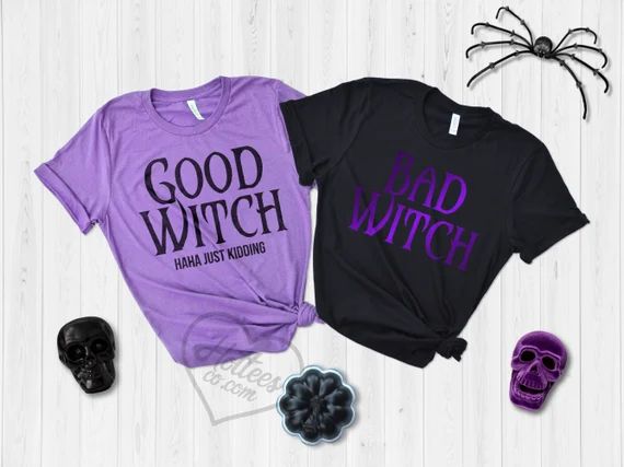Good Witch Bad Witch Shirts, Best Friend Matching Shirts, Halloween Shirts, Basic Witch Shirt, Re... | Etsy (US)