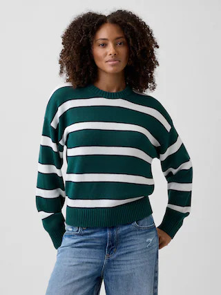 Relaxed Cotton Crewneck Sweater | Gap Factory