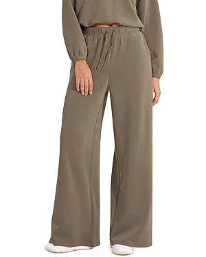 ODODOS Women's Modal Soft Extra Wide Leg Pants with Pockets Drawstring High Waist Pull-On Casual ... | Amazon (US)