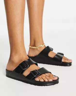 Birkenstock Arizona Eva flat sandals in black | ASOS (Global)