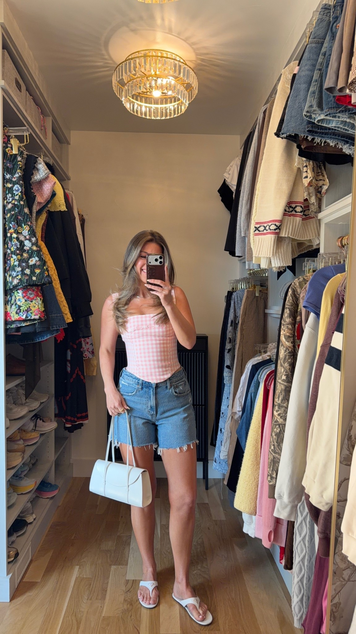 Abercrombie dad cut off shorts styled with corset ginghan top for everyday wear 

i sized up to a 27
& did my normal size small in tops

divi: emerson15

Casual everyday
Denim shorts
Summer looks
Brunch
Shopping
Sight seeing
Vacation 

#LTKDENIM

#LTKootd #LTKgrwm