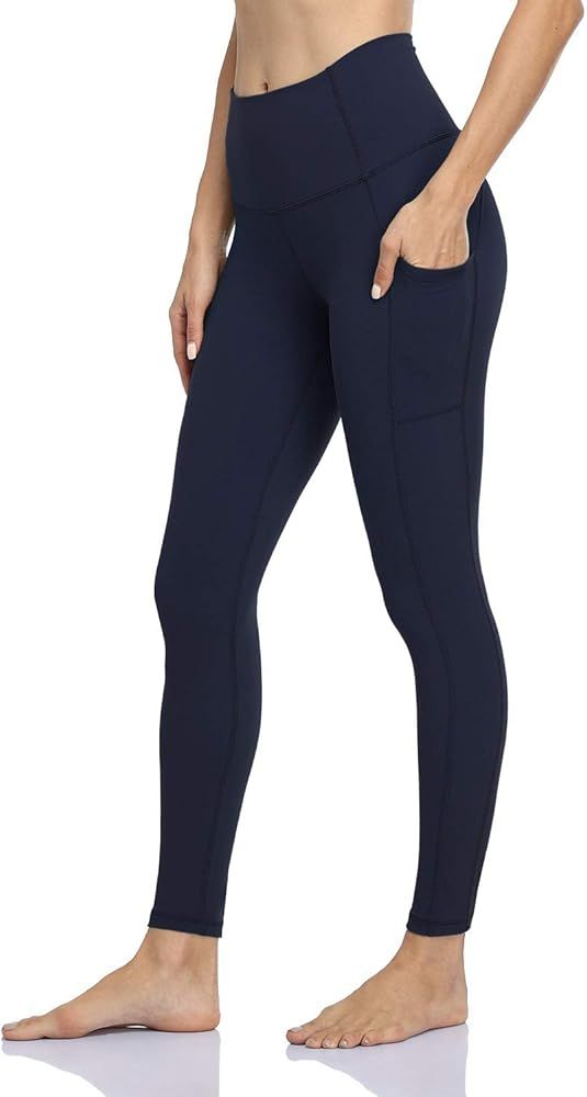 HeyNuts Hawthorn Athletic Women's Essential High Waisted Yoga Leggings 7/8 Length Workout Pants with | Amazon (US)