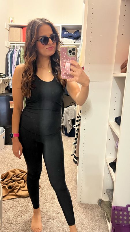 Closer look at this one piece! I LOVE it! Linking a maternity one too for my expecting mamas! So perfect with a bump too! #unitard #capsule #fall #outfit 

#LTKstyletip #LTKsalealert #LTKfindsunder50