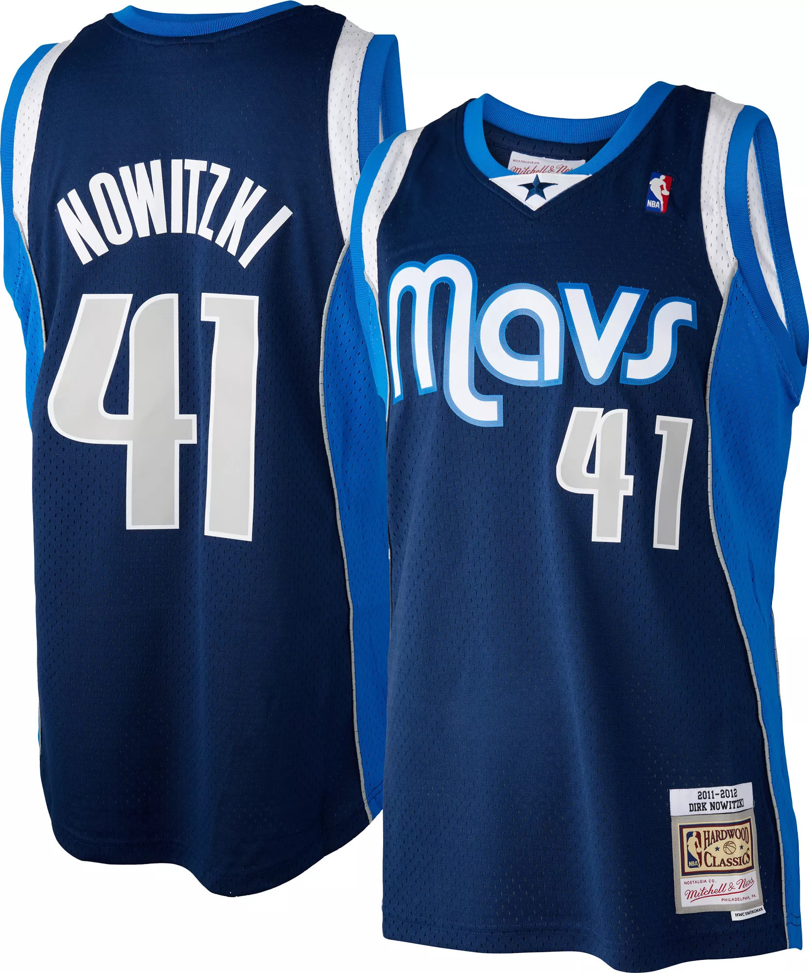 Mitchell & Ness Men's 2011 Dallas Mavericks Dirk Nowitzki #41 Blue Hardwood Classics Swingman Jersey, Medium | DICK'S Sporting Goods