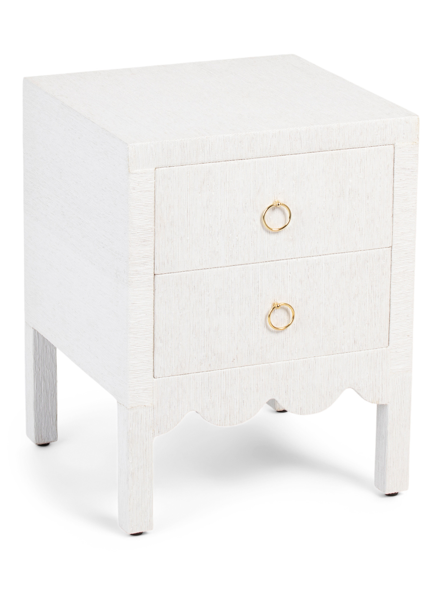 24in 2 Drawer Scalloped End Table | Marshalls