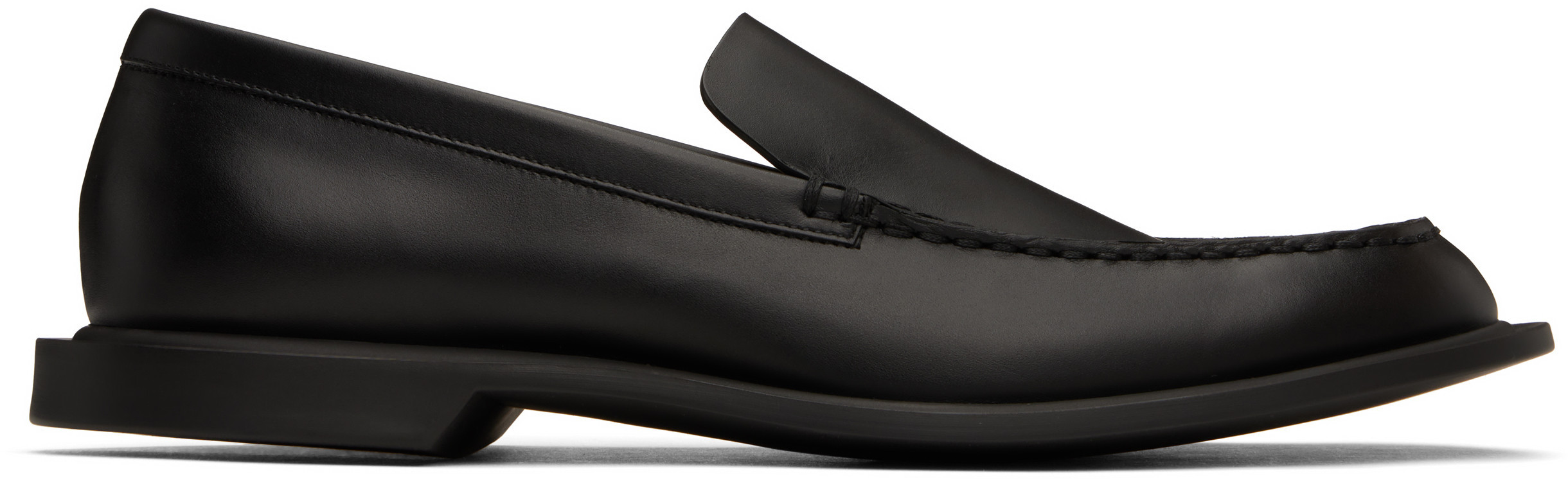 The Row Black Nic Loafers | SSENSE