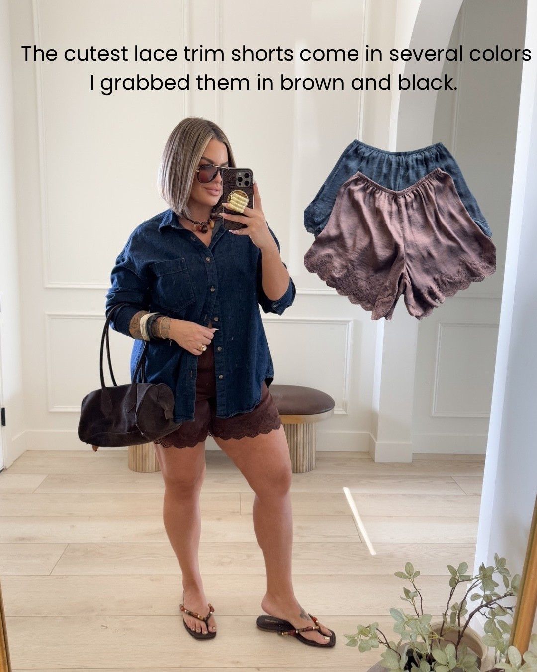 Top L 
Shorts run really big size down im wearing a M 


#LTKootd #LTKSaleAlert #LTKMidsize