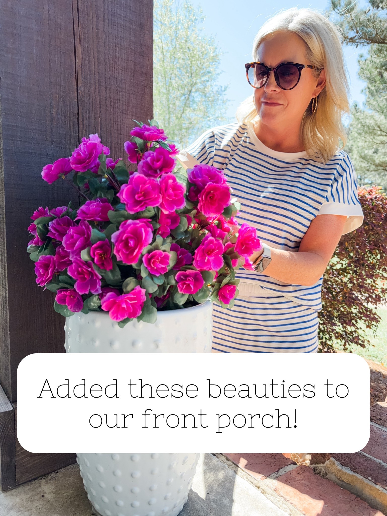 The easiest way to add color to your porch 🌸

I added these floral topiary balls to my front porch and they give the perfect pop of color and texture without being overwhelming. 

Such a simple update, but it makes the whole space feel more styled and welcoming for spring.

I love using faux florals outdoors — no maintenance, no worrying about the heat, and they stay beautiful all season long.

Linking these topiaries along with some of my favorite faux florals from Amazon.

#ltkhome #porchdecor #fauxflorals #springdecor #outdoorliving #amazonhomefinds 🌸

#LTKmomlife #LTKHome #LTKdayinmylife