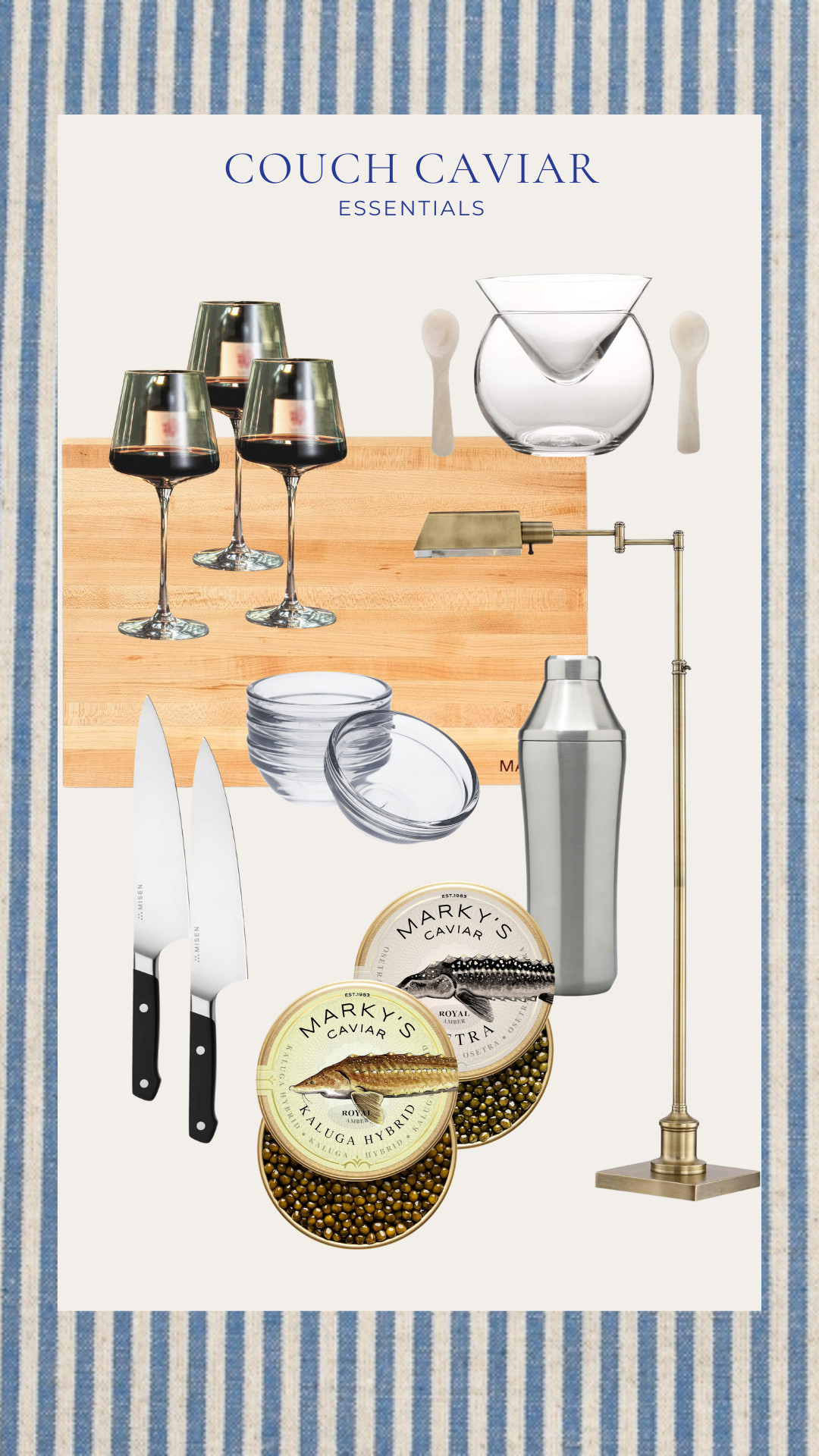 Couch Caviar Amazon Essentials! 

home l kitchen l wine glasses l cutting board 

 