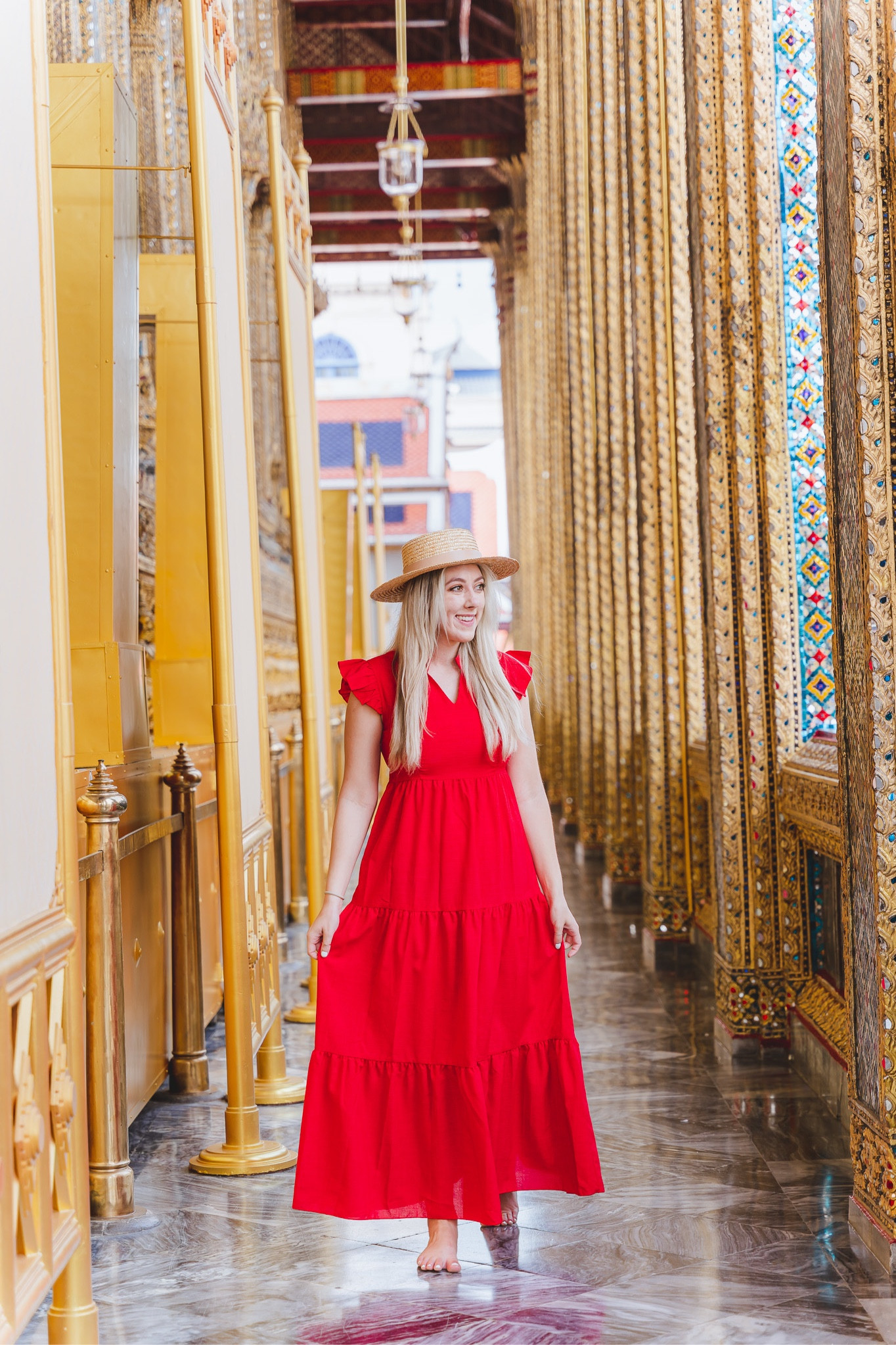 Red conservative dress perfect for temple hopping in Southeast Asia

#LTKtravel #LTKunder50 #LTKsalealert