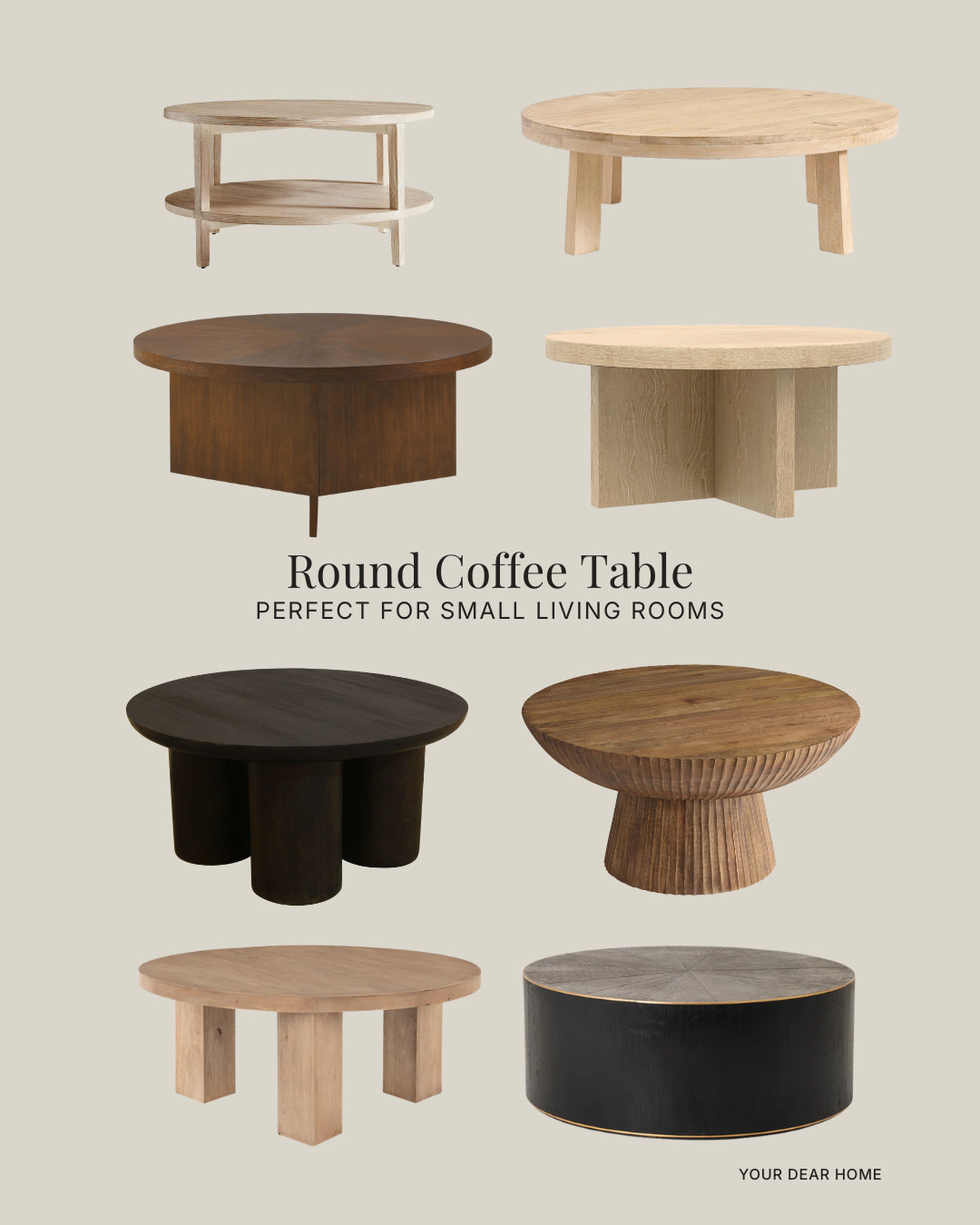 Round coffee tables improve flow and soften the layout, especially in compact spaces. They’re easier to move around, feel visually lighter, and make small living rooms feel more open and balanced. 

 #LTKHome