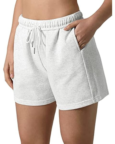 ODODOS Women's Sweat Shorts with Pockets Cotton French Terry Drawstring Summer Workout Casual Lou... | Amazon (US)