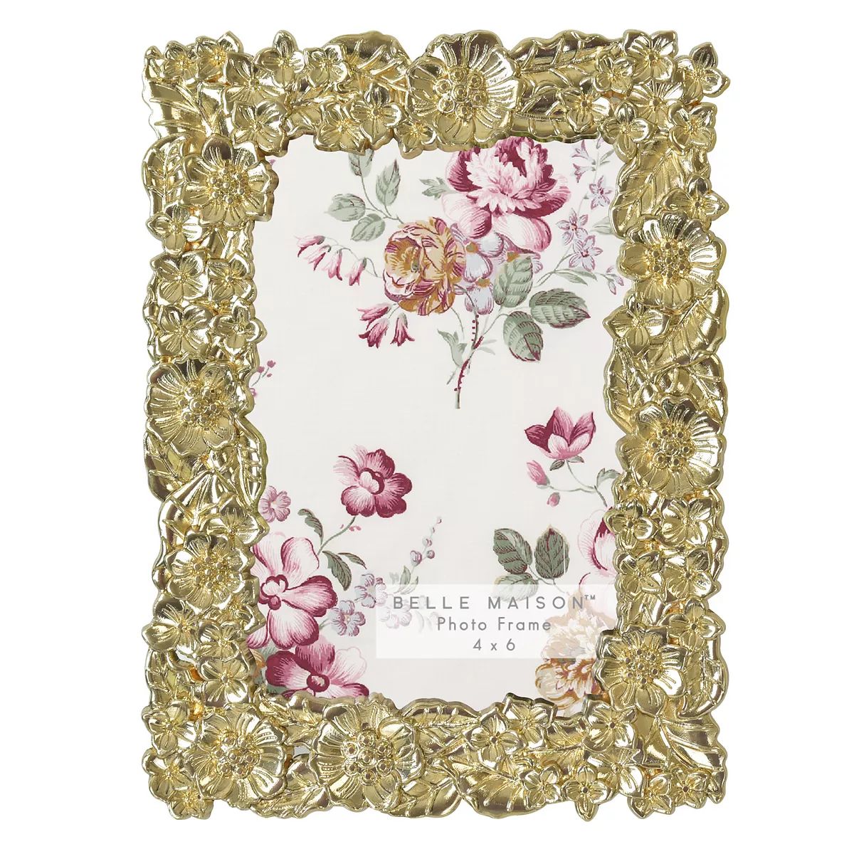 Belle Maison 4" x 6" Antique Gold Wide Floral Tabletop Frame | Kohl's
