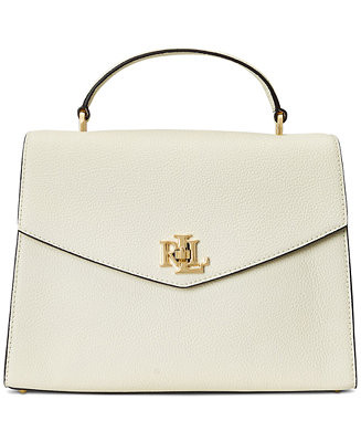 Lauren Ralph Lauren Pebbled Leather Medium Farrah Satchel & Reviews - Handbags & Accessories - Ma... | Macys (US)