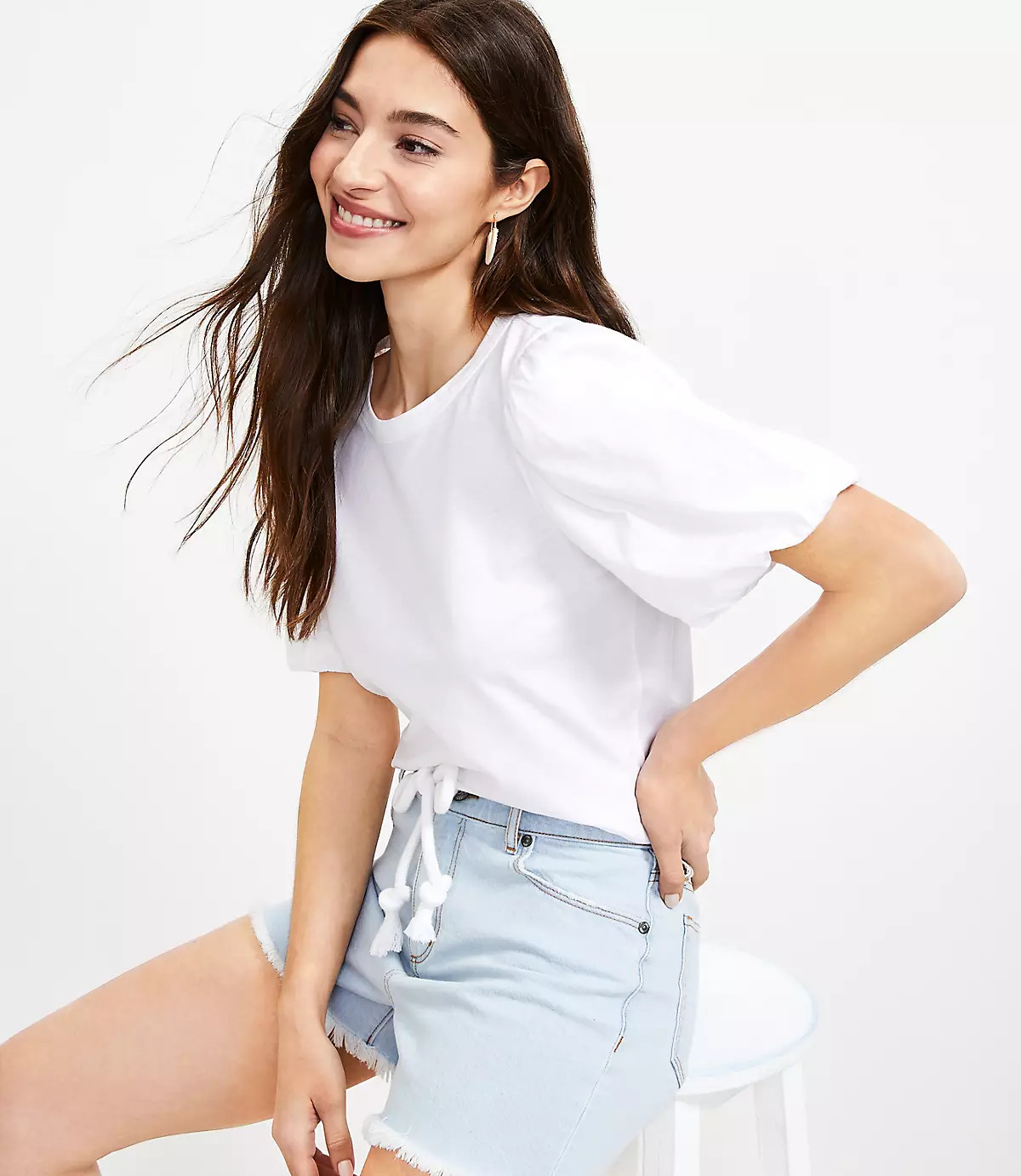 Bubble Sleeve Tee | LOFT | LOFT