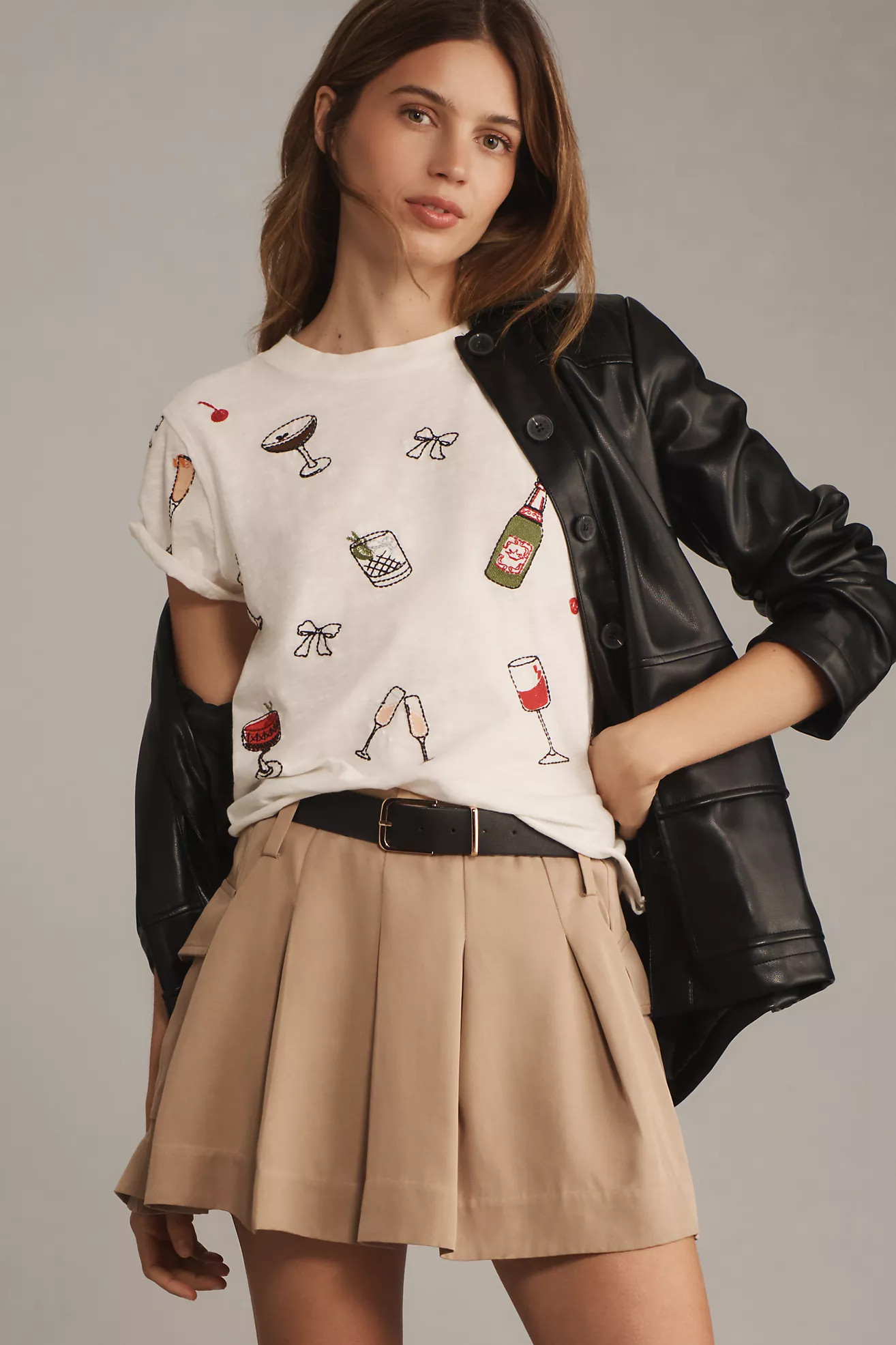 By Anthropologie Cheers Embroidered Tee | Anthropologie (US)