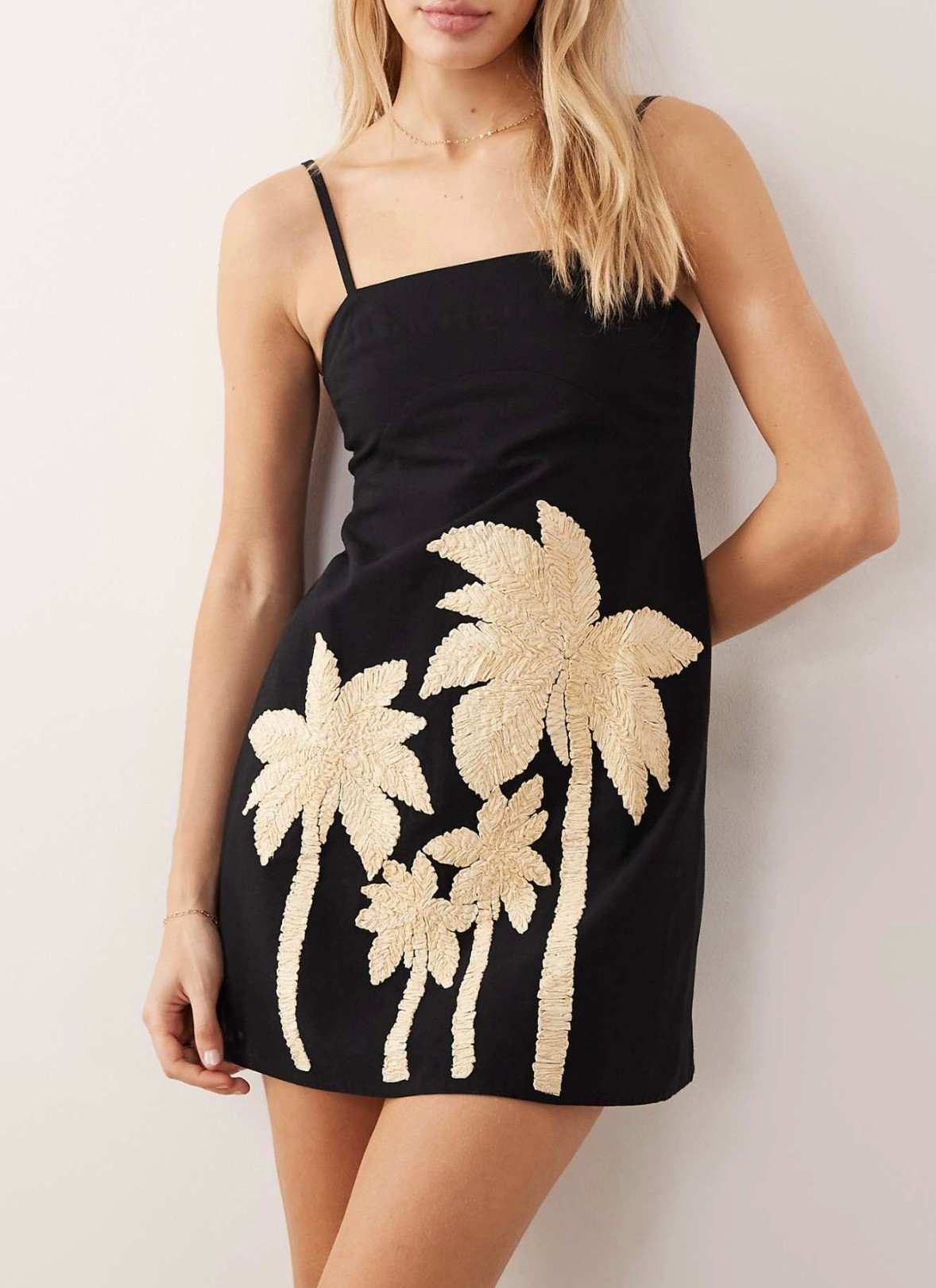 Little black dress for beach vacation / vacation dress / palm tree dress 