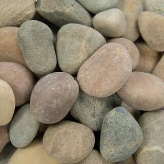 Multi-Colored 0.5 cu. ft. per Bag (0.25 in. to 0.75 in.) Bagged Landscape Pebbles (1 Bag/0.5 cu. ... | The Home Depot