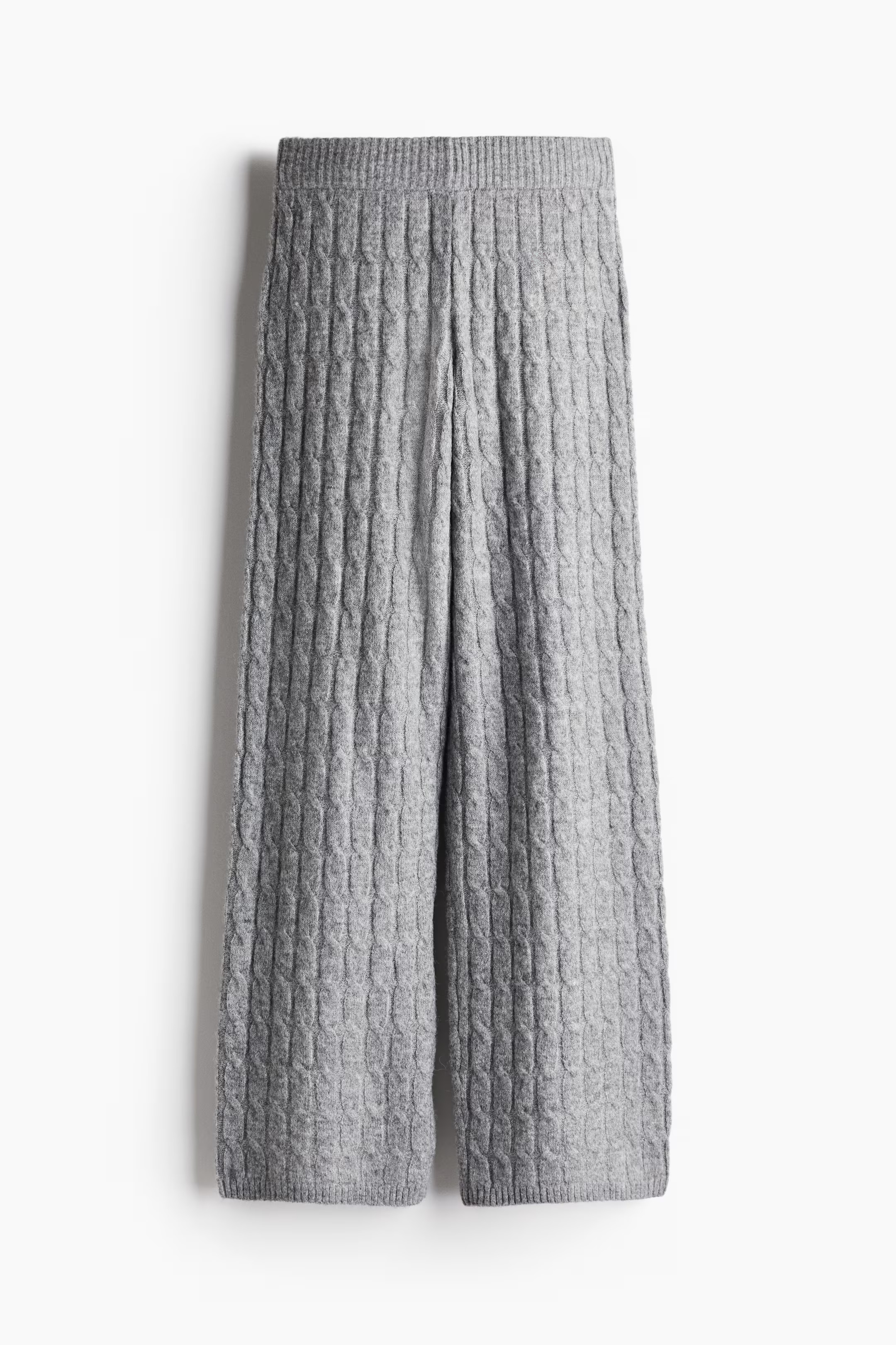 Cable-knit trousers - Greige - Ladies | H&M GB | H&M (UK, MY, IN, SG, PH, TW, HK)
