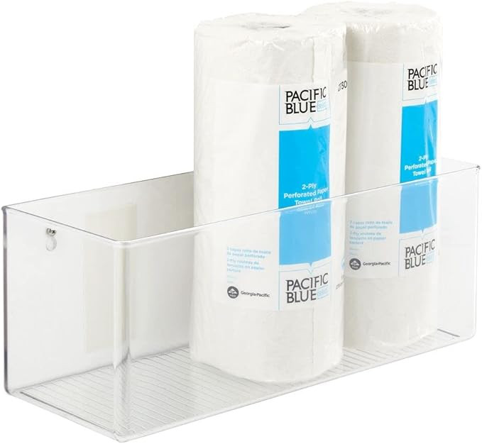 mDesign Plastic Adhesive Mount Storage Organizer Container for Kitchen or Pantry Wall Organizatio... | Amazon (US)