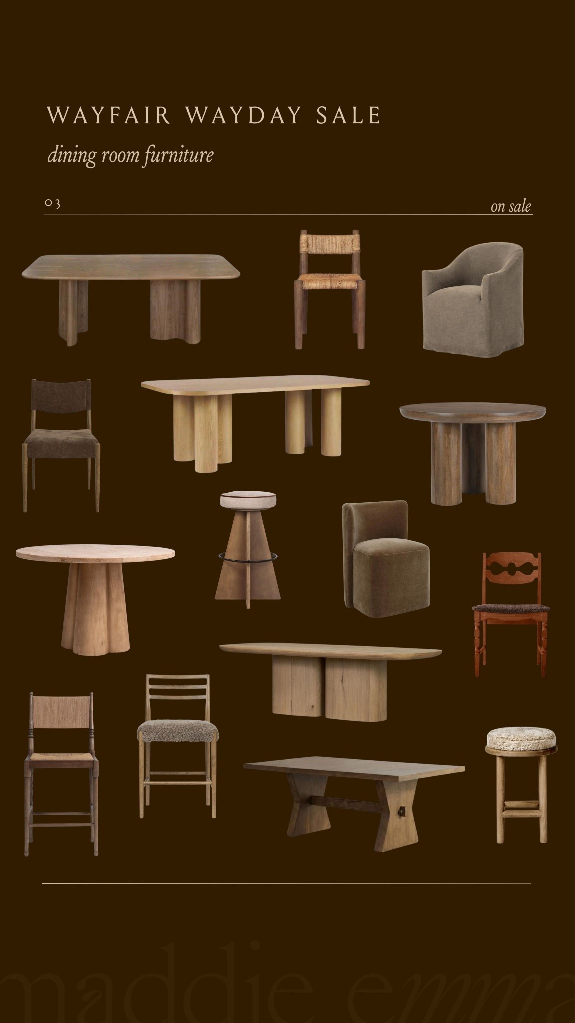 ON SALE: dining room picks 

Wayfair, wayday, dining table, dining chairs, counterstools 

#LTKHome #LTKSaleAlert