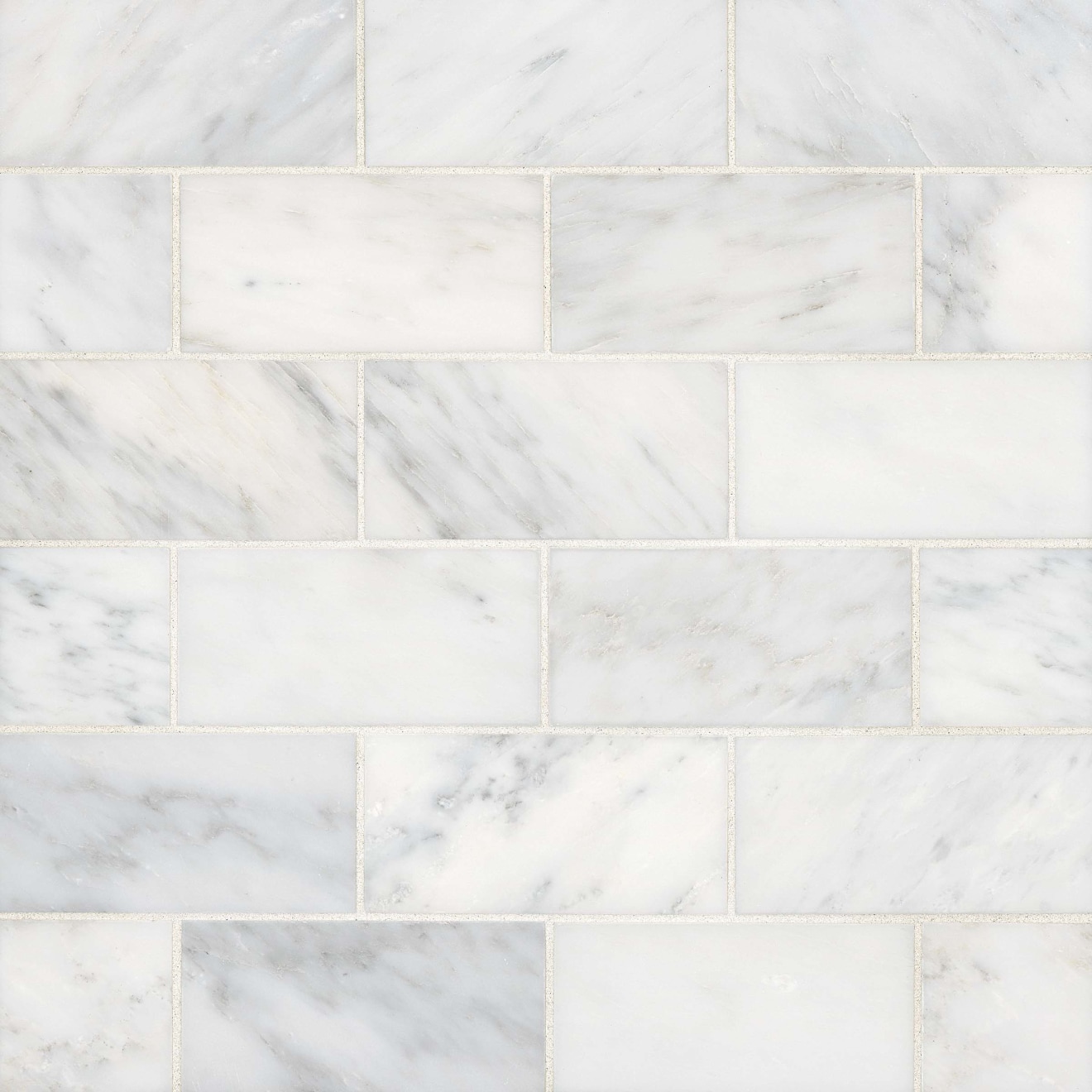 Ferrara 3" x 6" Honed Marble Tile in Bianco | Bedrosians Tile & Stone
