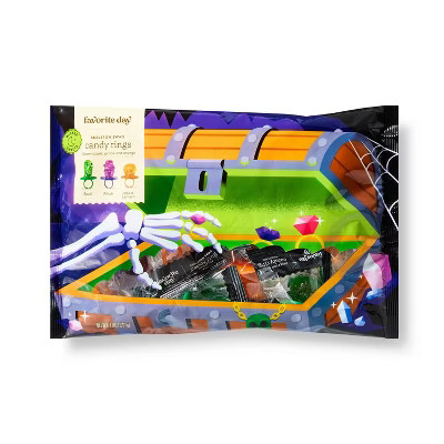 Halloween Trick or Treat Candy Skelton Swag Candy Rings - 7.8oz/22ct - Favorite Day™ | Target