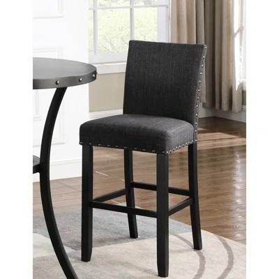 Bar Stools 2 - Hardwood Frame, Nailhead Trim, 44"H, Seat Stools, Of 2 Hardwood, Seat, 16"X23" Dimensions | Wayfair North America