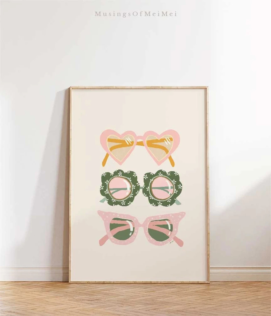 Fun Cheerful Sunnies Art Print for Girly Nursery Decor, Nursery Printable Art, Fun Nursery Decor,... | Etsy (US)