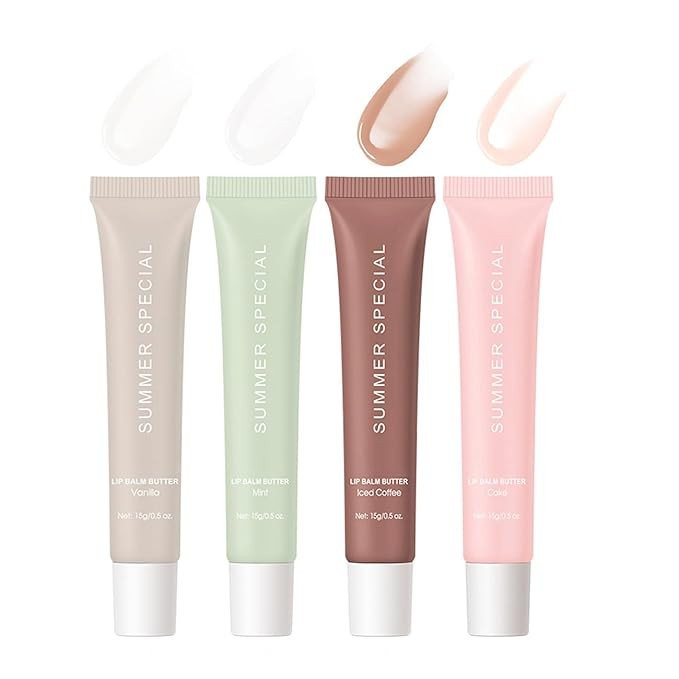 Summer Lip Butter Balm 2 Color, Glossy Moisturizing Lip Balm, Summer Non Sticky High Shiny Finish... | Amazon (US)