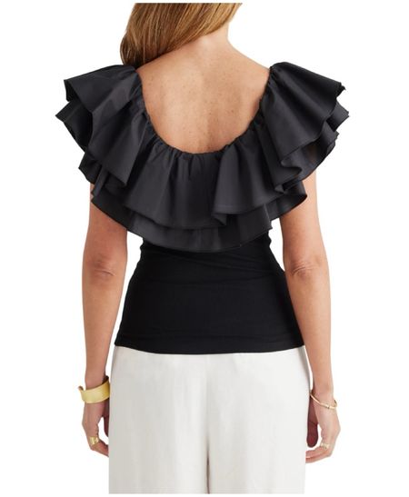 Black ruffle top
Black top
Summer outfit 
Summer dress 
Vacation outfit
Date night outfit
Spring outfit
#Itkseasonal
#Itkover40
#Itku



#LTKFindsUnder100
