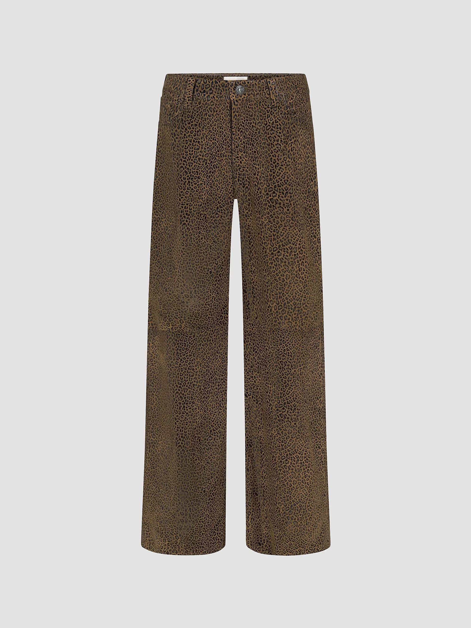 Le Slim Palazzo Leopard-Print Jeans | Saks Fifth Avenue