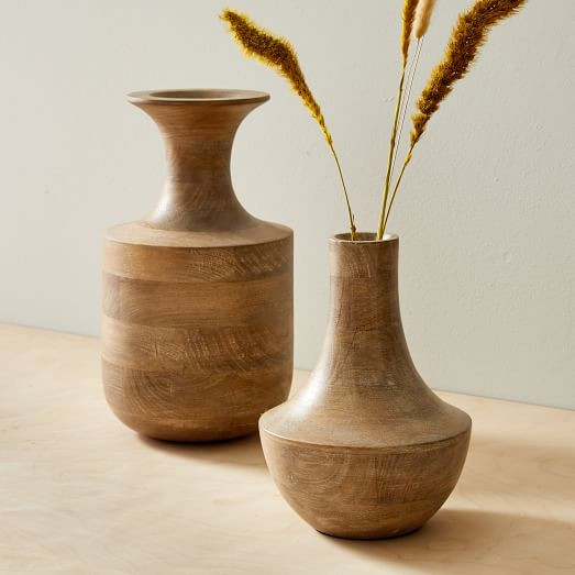 Coastal Natural Wood Bowls &amp; Vases | West Elm (US)