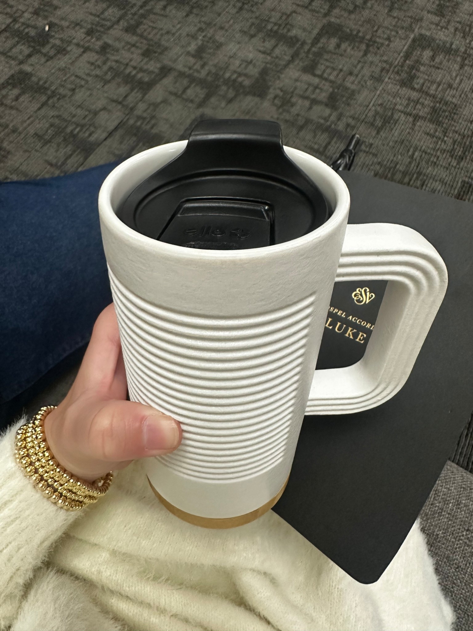 Forgot I had this travel mug and took it with me while I volunteered at church this morning. Love that it’s ceramic with a closable top. 

#drinkware #gift #travelmug

#LTKHome #LTKGiftGuide #LTKHoliday