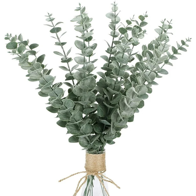 Sinhoon Artificial Eucalyptus Leaves Stems Faux Greenery Decor Fake Plant Branches Real Touch for... | Walmart (US)