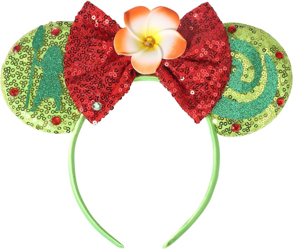 Mouse Ears Headband, Sparkle Princess Bow Hairband for Women Girls, Sequin Hair Beauty Accessorie... | Amazon (US)