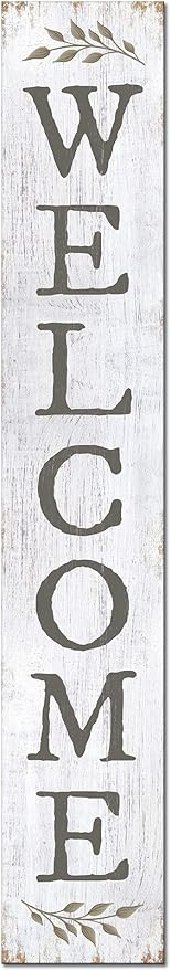 My Word! Welcome White W/Sprig Porch Board Sign, multicolor | Amazon (US)