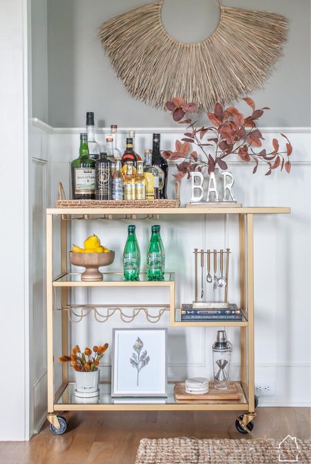 BAR CART | make it fall but not toooo fall 🍂 this @target rusted eucalyptus plant I put on top of the bar cart is SO good. Currently out of stock but sign up for product restocks!
•
Shop my fall bar cart by clicking the link in my bio or by following me in the @shop.ltk app!
•
•
•
•
 #fallvibes #fallfeels #fallseason #fallmood #falldecoration #falldecorations #falldecoratingideas #falldecorideas #fallaesthetic #autumniscoming #diningroom #diningroomdecor #diningroominspiration #diningroominspo #diningroomstyling #barcart #barcartdecor #barcartstyling #goldbarcart #homedecoration #homedecorating #homedecorinspo #homedecorideas #homedecorblog #decorideas 

#LTKhome #LTKSeasonal