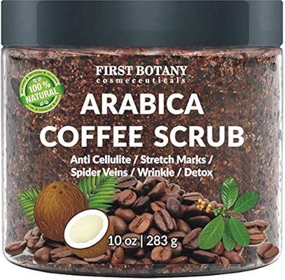 100% Natural Arabica Coffee Scrub with Organic Coffee, Coconut and Shea Butter - Best Acne, Anti ... | Amazon (US)