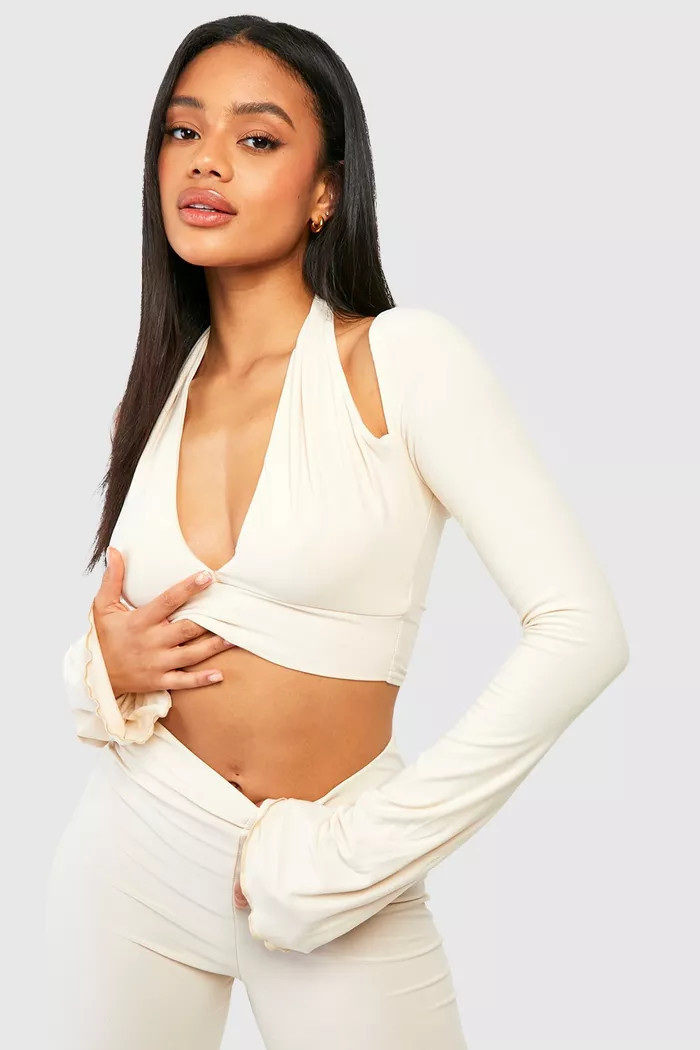 Soft Touch Halter Crop Top | Boohoo.com (US & CA)
