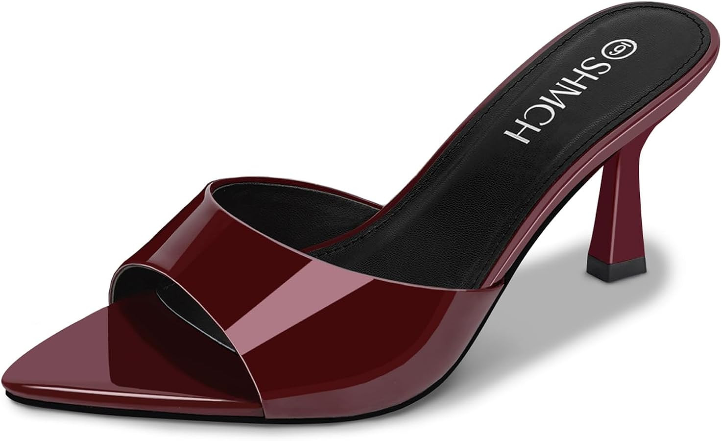 Women\u2019s Pointed Toe Mule Sandal Heels, Slip On Open Toe Kitten Heels for Women, Heeled Sanda... | Amazon (US)