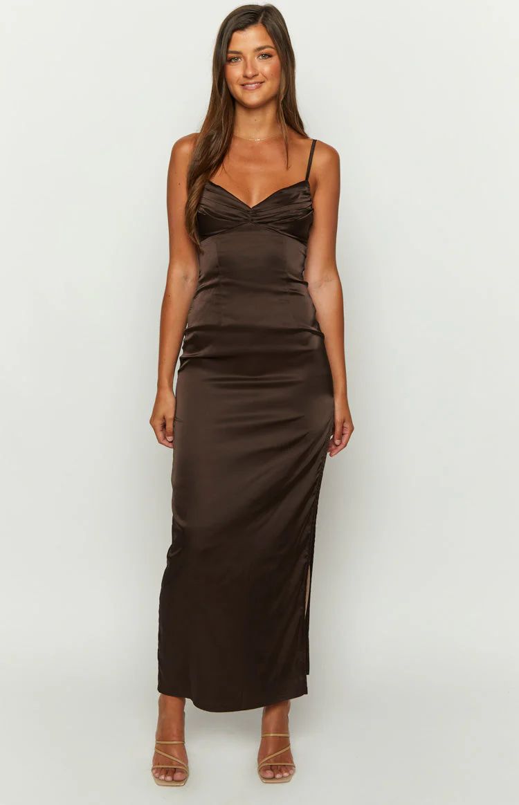 Honey Chocolate Maxi Dress | Beginning Boutique (US)